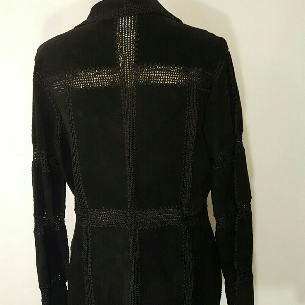 Smh Leather Rayon M Boho Festival Black Jacket View 5